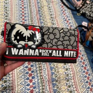 Black and Gray Graphic Wallet